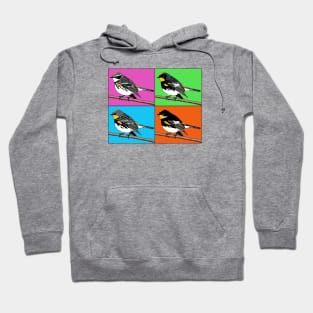 Warhol Birds - Yellow-rumped warbler Hoodie